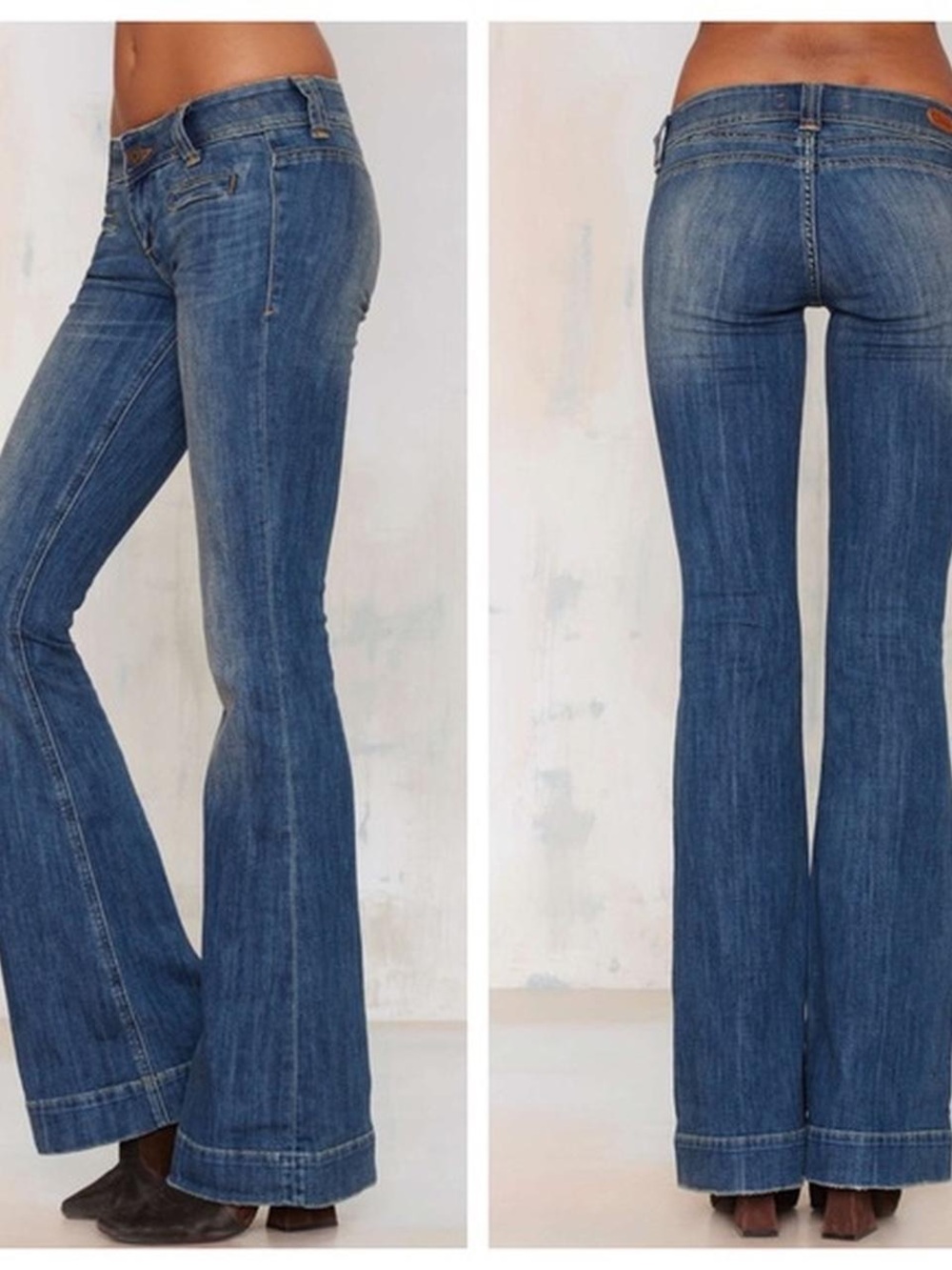NWT Dittos Aretha Women's Light Blue Size 29 Low Rise Flared Jeans